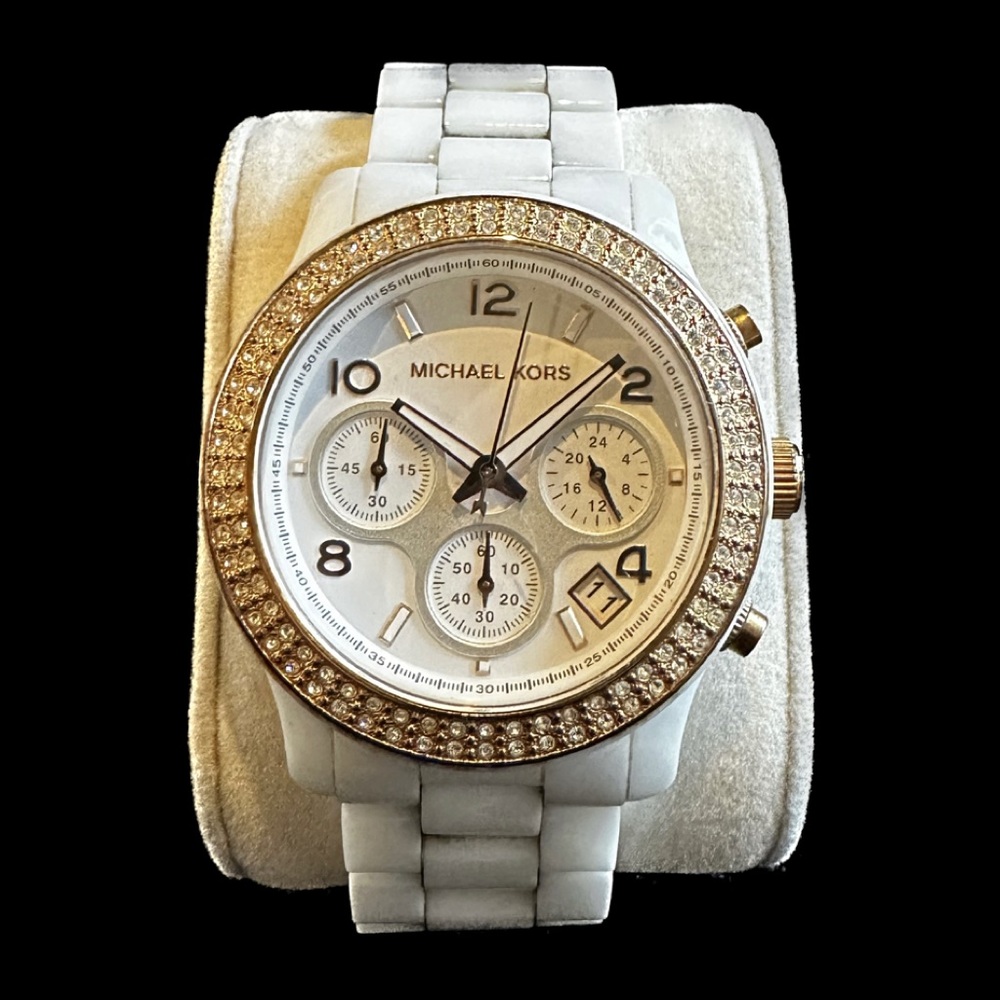 Michael Kors Rose Gold/White Ceramic Watch MK-5269